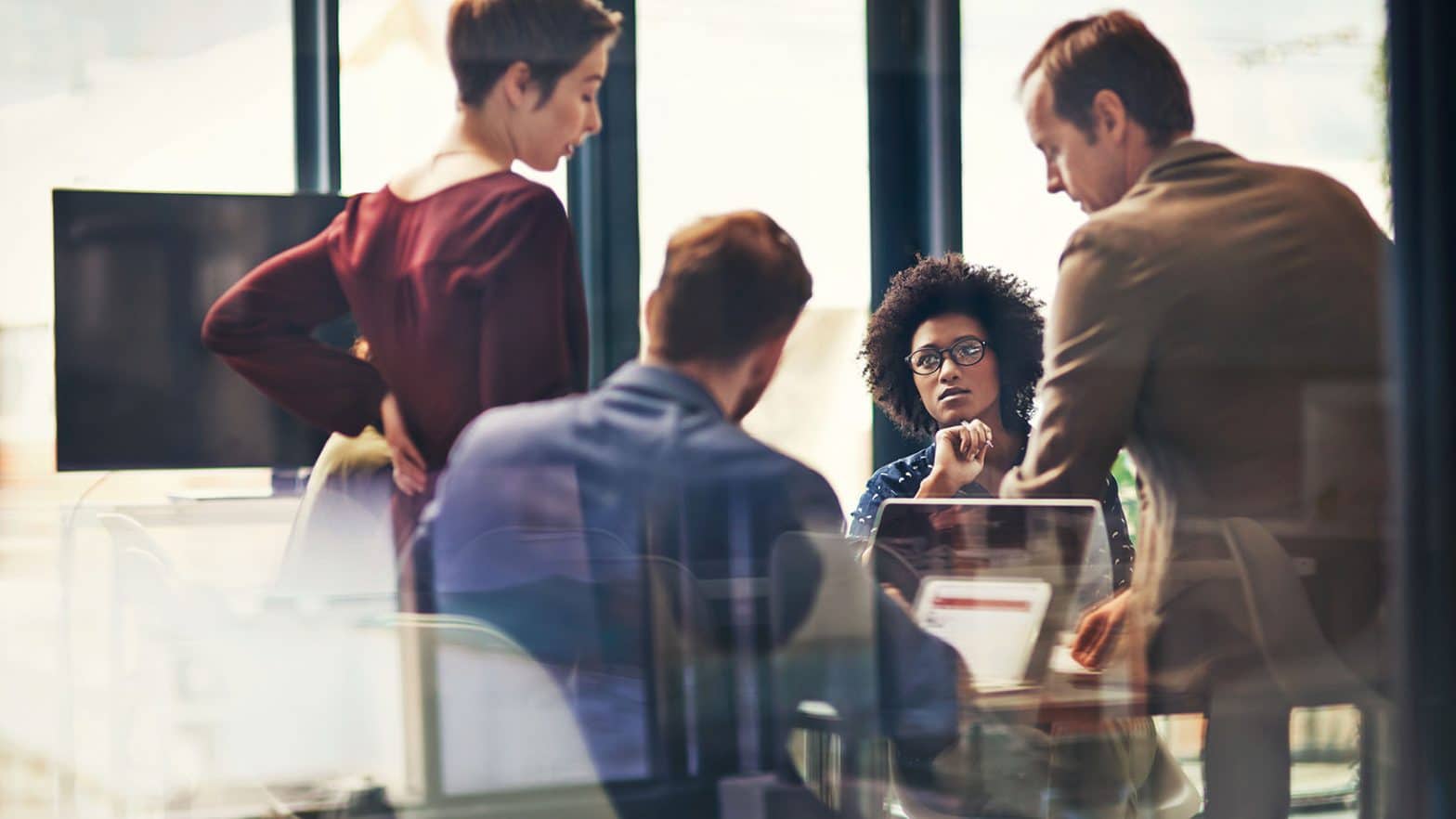 Professionals in a collaborative meeting